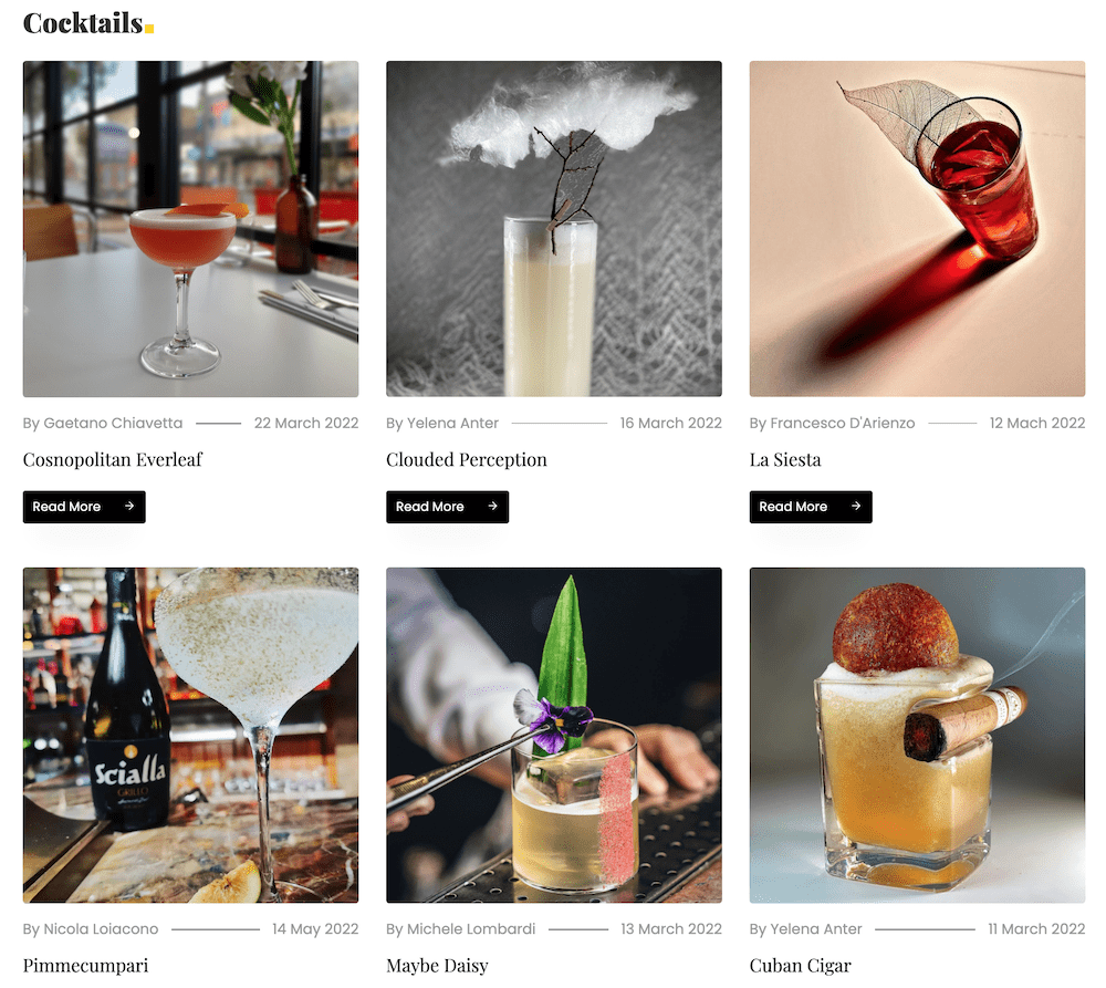 Bartender Stories. cocktails
