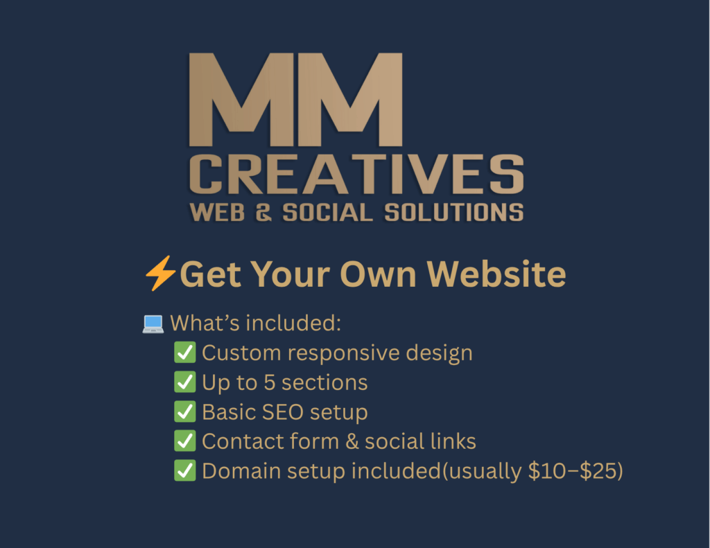 MM Creatives 5 page website